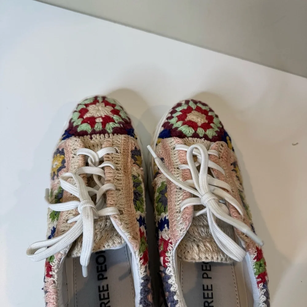 Free People catch me if you can crochet sneakers in multi Size 38